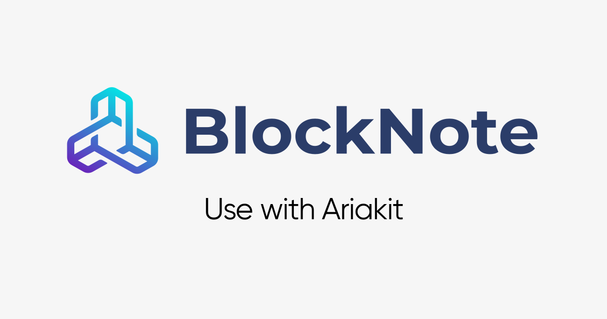 BlockNote - Use with Ariakit